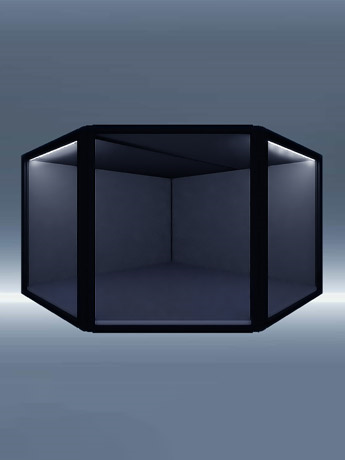 DF60 45° Corner Display Case (Set of 4 Spotlights) Gallery Image 2