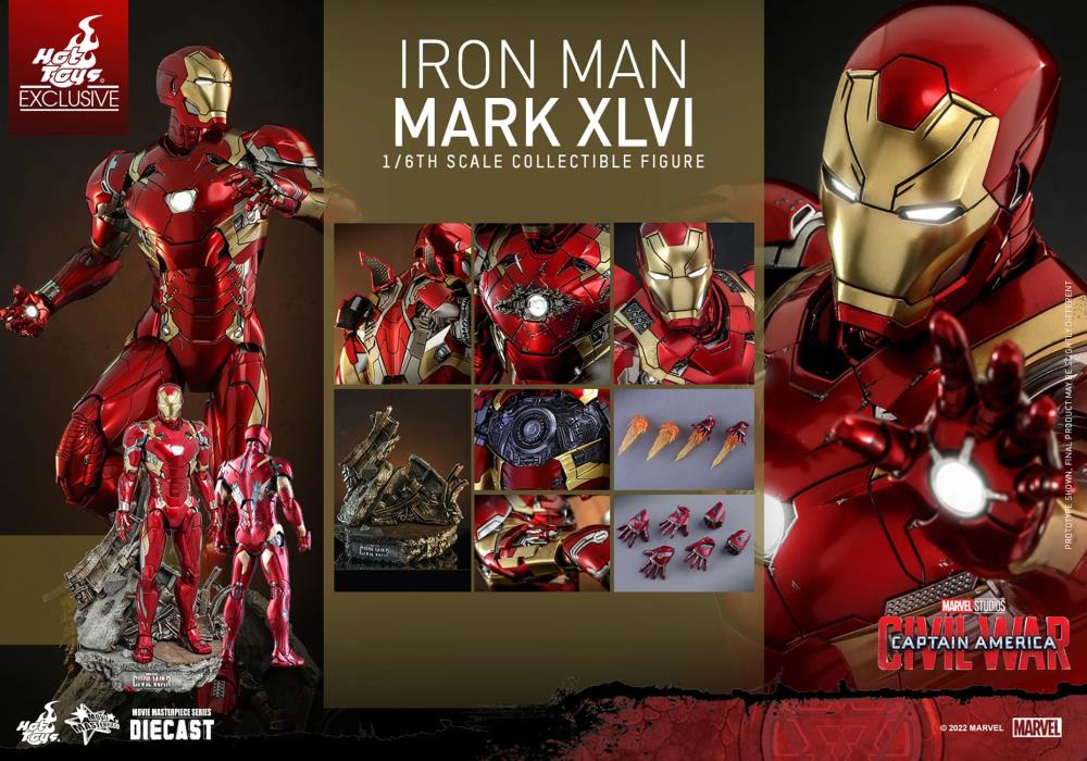 Captain America: Civil War MMS608D42 Iron Man Mark XLVI 1/6th Scale Collectible Exclusive Figure Gallery Image 18