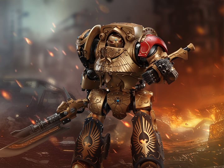 Warhammer: The Horus Heresy Legio Custodes Contemptor Achillus Dreadnought 1/18 Scale Action Figure Gallery Image 1