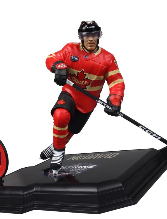 NHL SportsPicks Connor McDavid (Team Canada) 7" Posed Figure Gallery Image 9