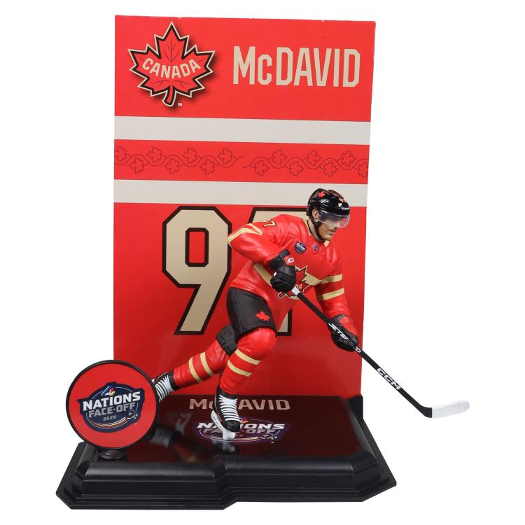 NHL SportsPicks Connor McDavid (Team Canada) 7" Posed Figure Gallery Image 3