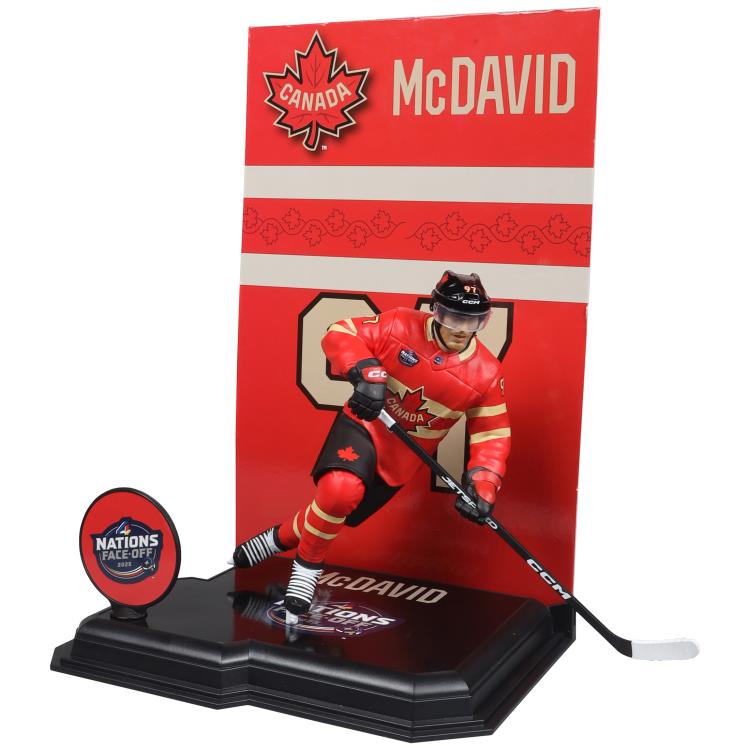 NHL SportsPicks Connor McDavid (Team Canada) 7" Posed Figure Gallery Image 4