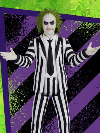 Beetlejuice 5 Points Beetlejuice (Striped Suit) Action Figure Gallery Image 2