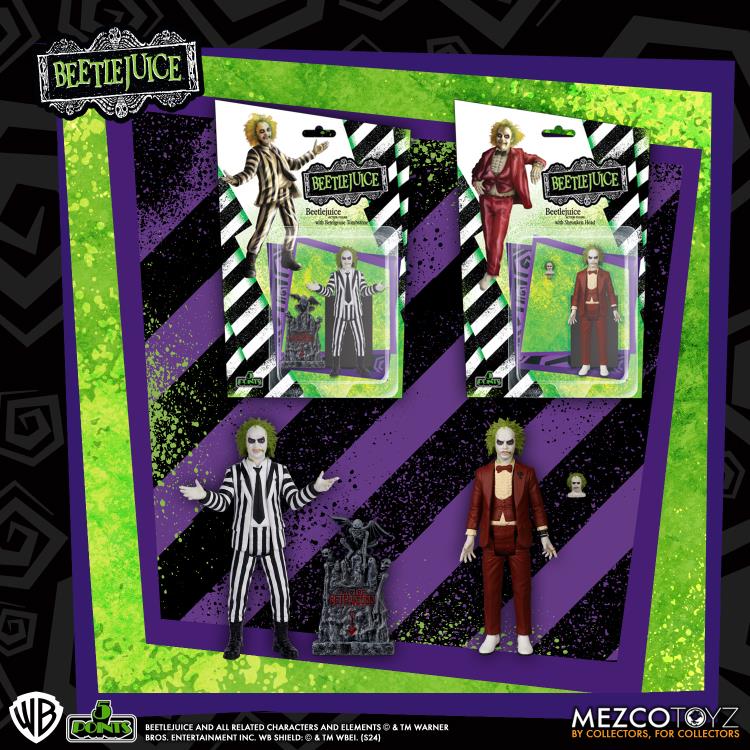 Beetlejuice 5 Points Beetlejuice (Striped Suit) Action Figure Gallery Image 8
