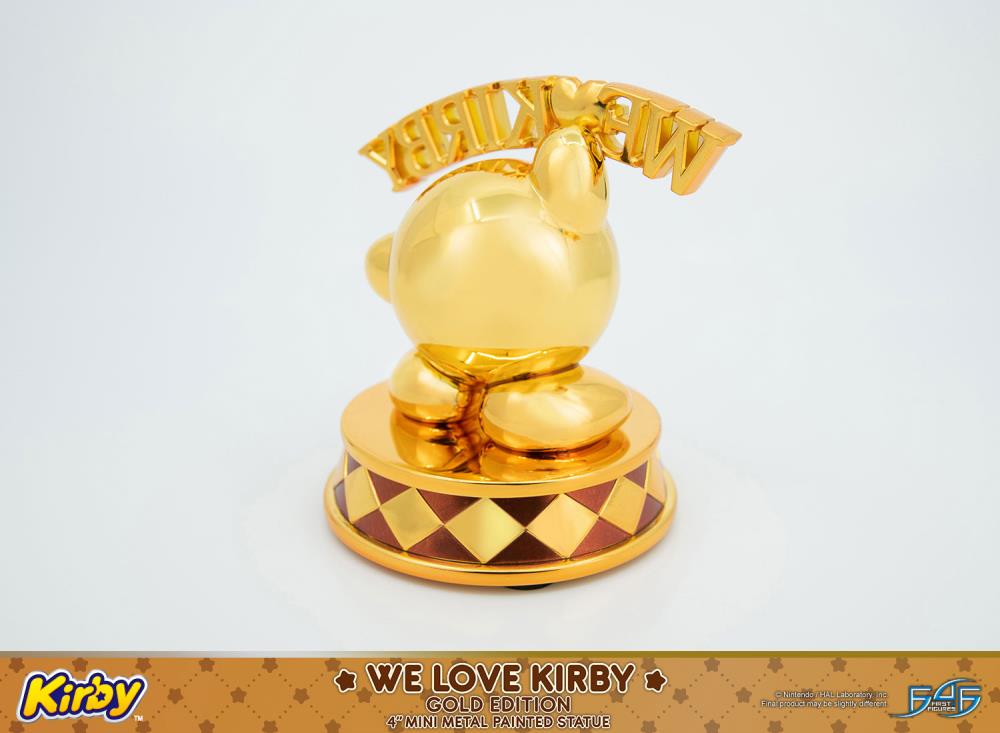 Kirby We Love Kirby (Gold Edition) Mini Metal Statue Gallery Image 8