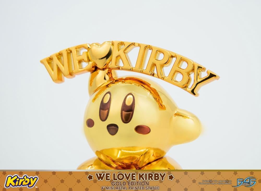 Kirby We Love Kirby (Gold Edition) Mini Metal Statue Gallery Image 13