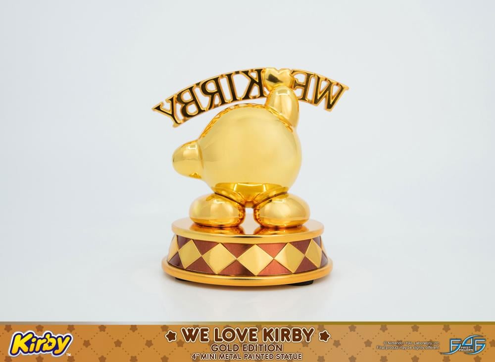Kirby We Love Kirby (Gold Edition) Mini Metal Statue Gallery Image 7