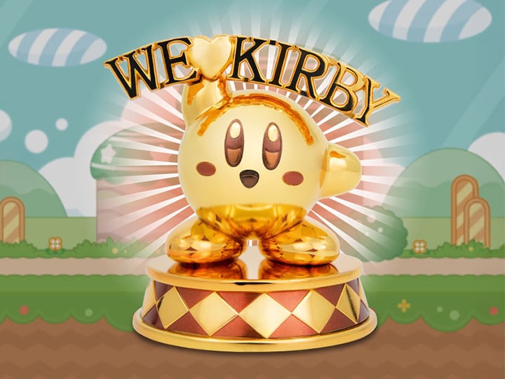 Kirby We Love Kirby (Gold Edition) Mini Metal Statue Gallery Image 1