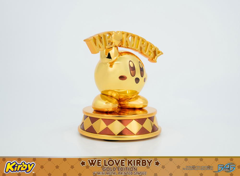Kirby We Love Kirby (Gold Edition) Mini Metal Statue Gallery Image 10