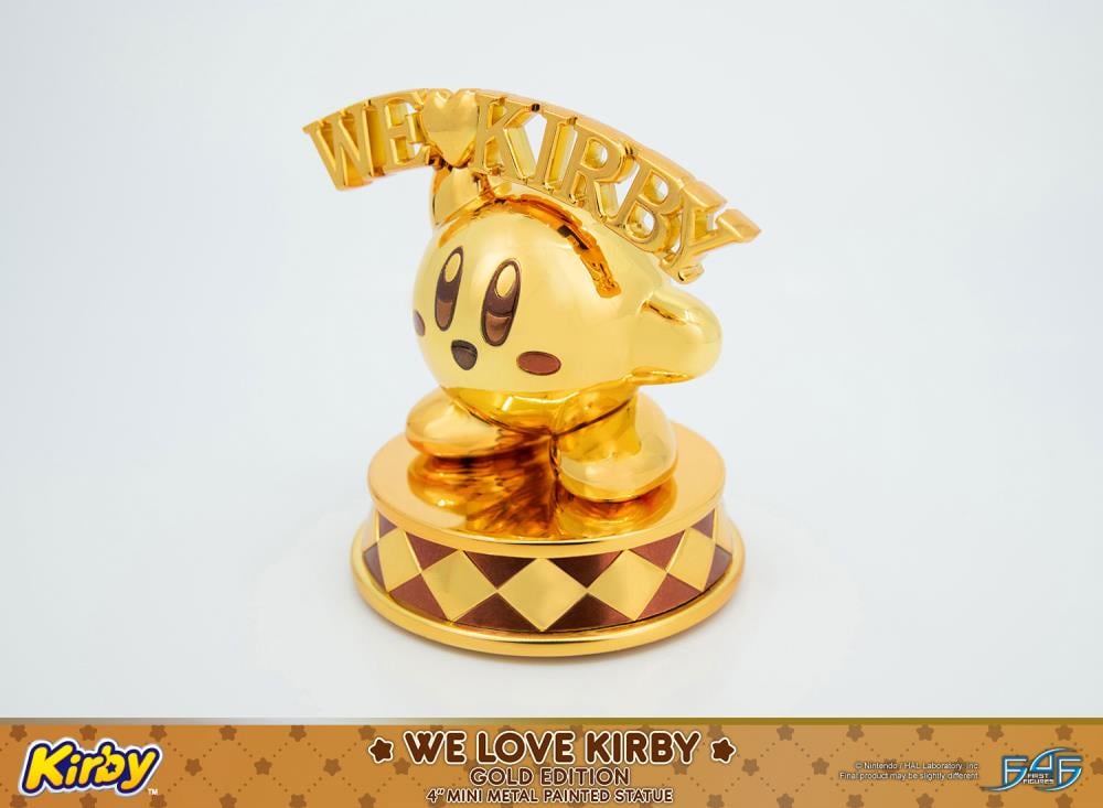 Kirby We Love Kirby (Gold Edition) Mini Metal Statue Gallery Image 5