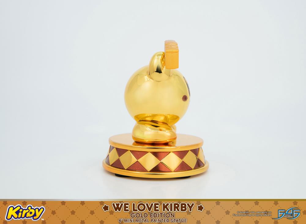 Kirby We Love Kirby (Gold Edition) Mini Metal Statue Gallery Image 9
