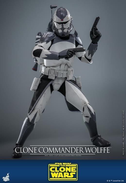 Star Wars: The Clone Wars TMS141 Clone Commander Wolffe 1/6th Scale Collectible Figure Gallery Image 6