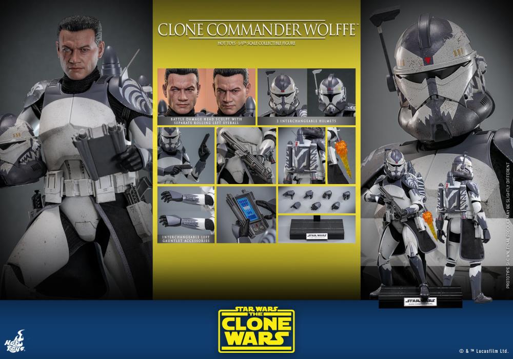 ホットトイズTMS141スター・ウォーズ コマンダー・ウォルフ Wolffe Star Wars: The Clone Wars TMS141 Clone Commander Wolffe 1/6th
