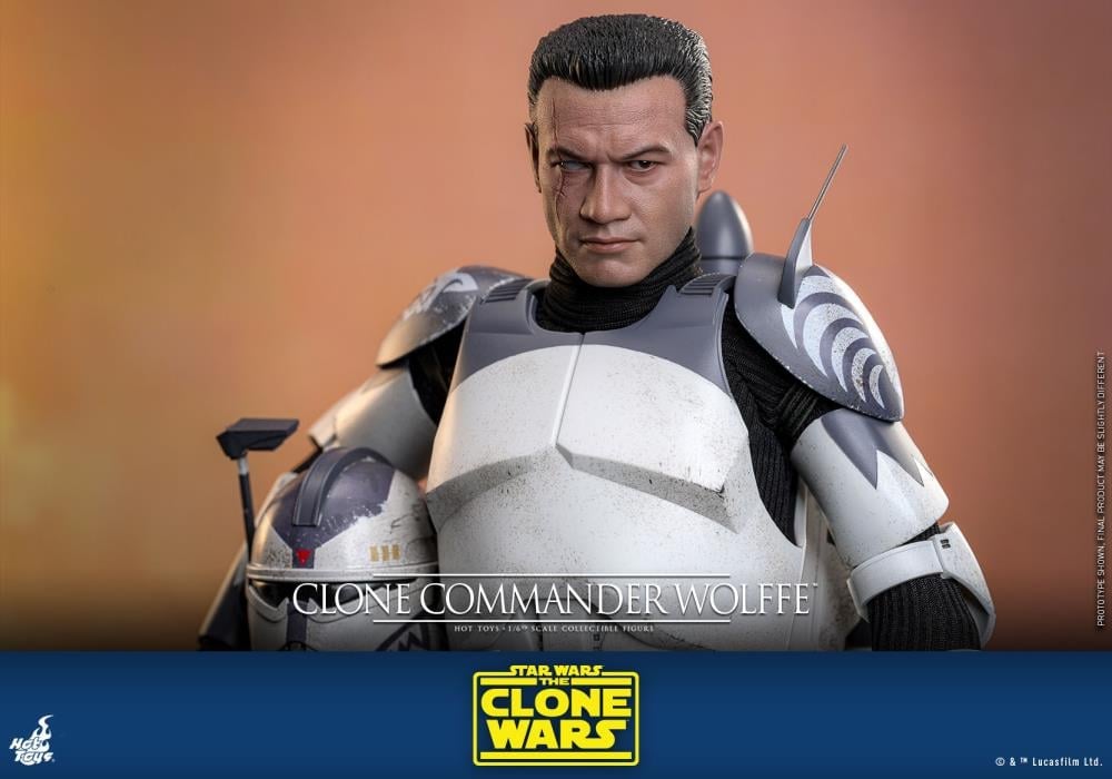 Star Wars: The Clone Wars TMS141 Clone Commander Wolffe 1/6th Scale Collectible Figure Gallery Image 16