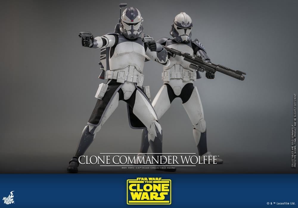 Star Wars: The Clone Wars TMS141 Clone Commander Wolffe 1/6th Scale Collectible Figure Gallery Image 11