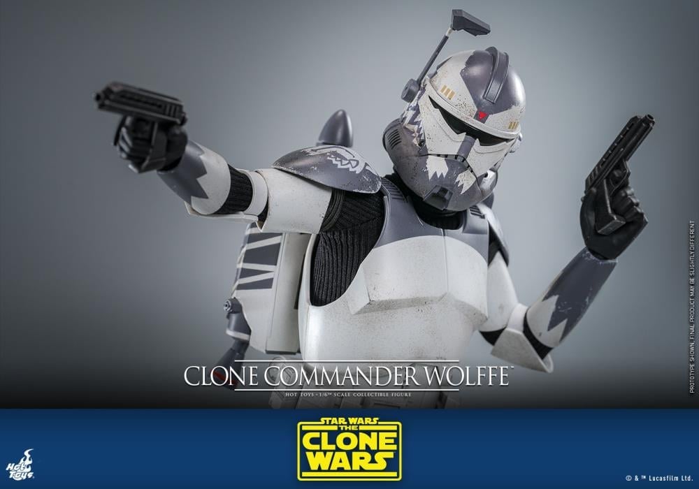 Star Wars: The Clone Wars TMS141 Clone Commander Wolffe 1/6th Scale Collectible Figure Gallery Image 9