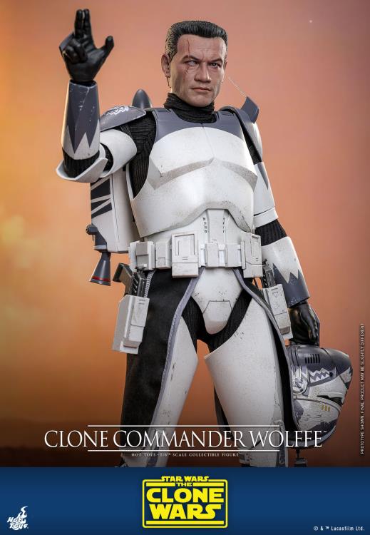 Star Wars: The Clone Wars TMS141 Clone Commander Wolffe 1/6th Scale Collectible Figure Gallery Image 15
