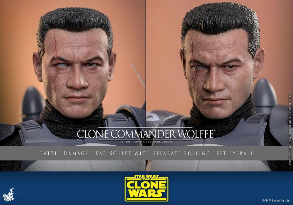 Star Wars: The Clone Wars TMS141 Clone Commander Wolffe 1/6th Scale Collectible Figure Gallery Image 20