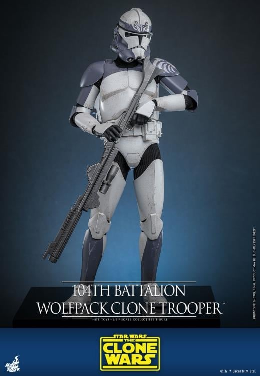 Star Wars: The Clone Wars TMS142 104th Battalion Wolfpack Clone Trooper 1/6th Scale Collectible Figure Gallery Image 5