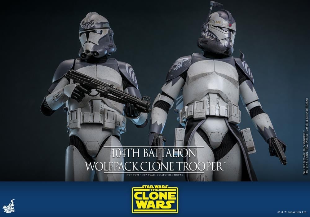 Star Wars: The Clone Wars TMS142 104th Battalion Wolfpack Clone Trooper 1/6th Scale Collectible Figure Gallery Image 12