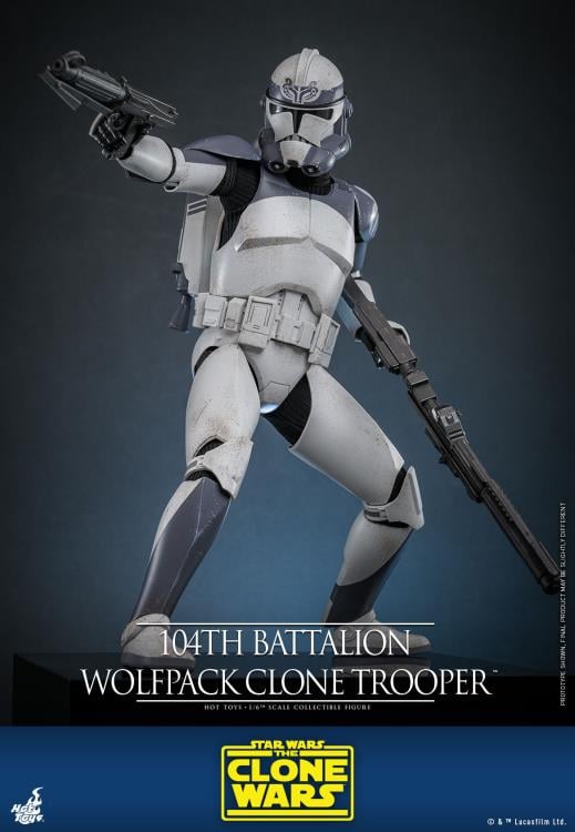 Star Wars: The Clone Wars TMS142 104th Battalion Wolfpack Clone Trooper 1/6th Scale Collectible Figure Gallery Image 8
