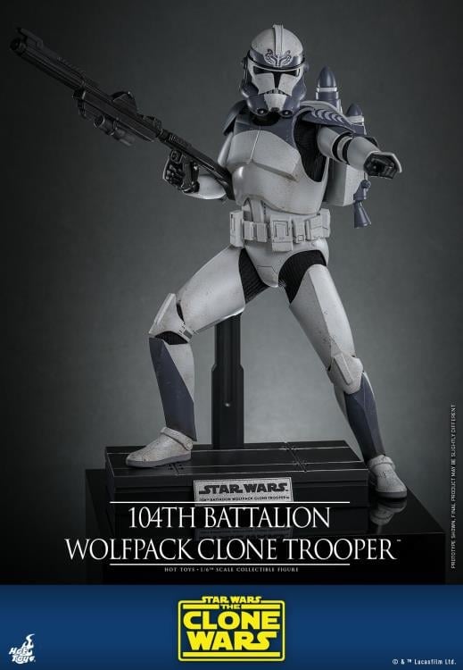 Star Wars: The Clone Wars TMS142 104th Battalion Wolfpack Clone Trooper 1/6th Scale Collectible Figure Gallery Image 4