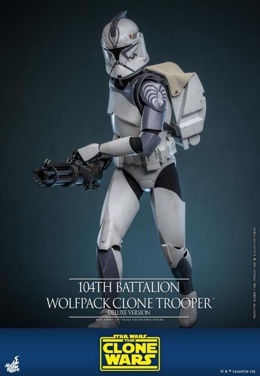 Star Wars: The Clone Wars TMS143 104th Battalion Wolfpack Clone Trooper Deluxe 1/6th Scale Collectible Figure Gallery Image 12