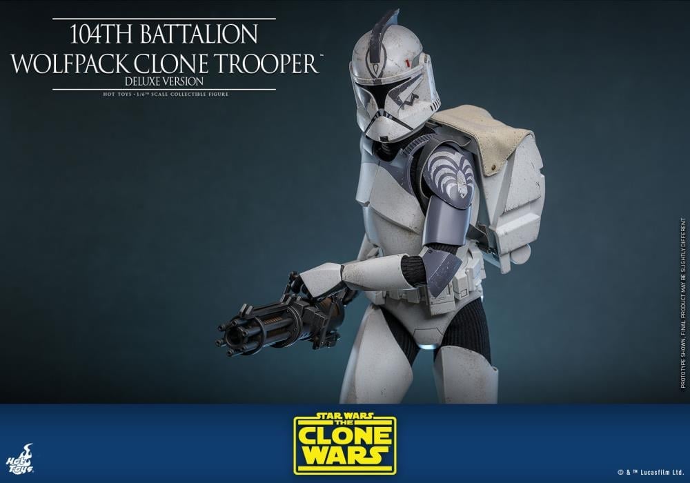 Star Wars: The Clone Wars TMS143 104th Battalion Wolfpack Clone Trooper Deluxe 1/6th Scale Collectible Figure Gallery Image 19