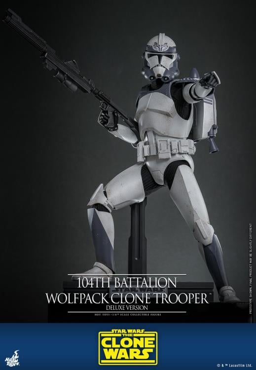 Star Wars: The Clone Wars TMS143 104th Battalion Wolfpack Clone Trooper Deluxe 1/6th Scale Collectible Figure Gallery Image 8