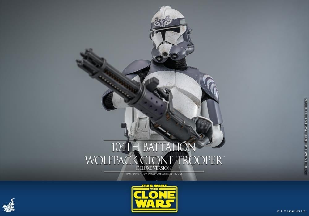 Star Wars: The Clone Wars TMS143 104th Battalion Wolfpack Clone Trooper Deluxe 1/6th Scale Collectible Figure Gallery Image 23