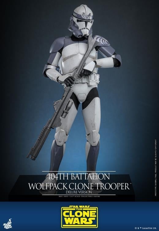 Star Wars: The Clone Wars TMS143 104th Battalion Wolfpack Clone Trooper Deluxe 1/6th Scale Collectible Figure Gallery Image 10
