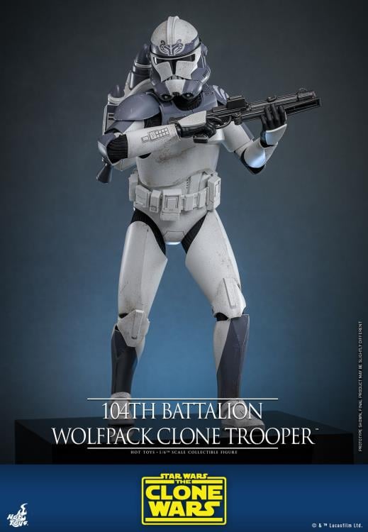 Star Wars: The Clone Wars TMS143 104th Battalion Wolfpack Clone Trooper Deluxe 1/6th Scale Collectible Figure Gallery Image 3