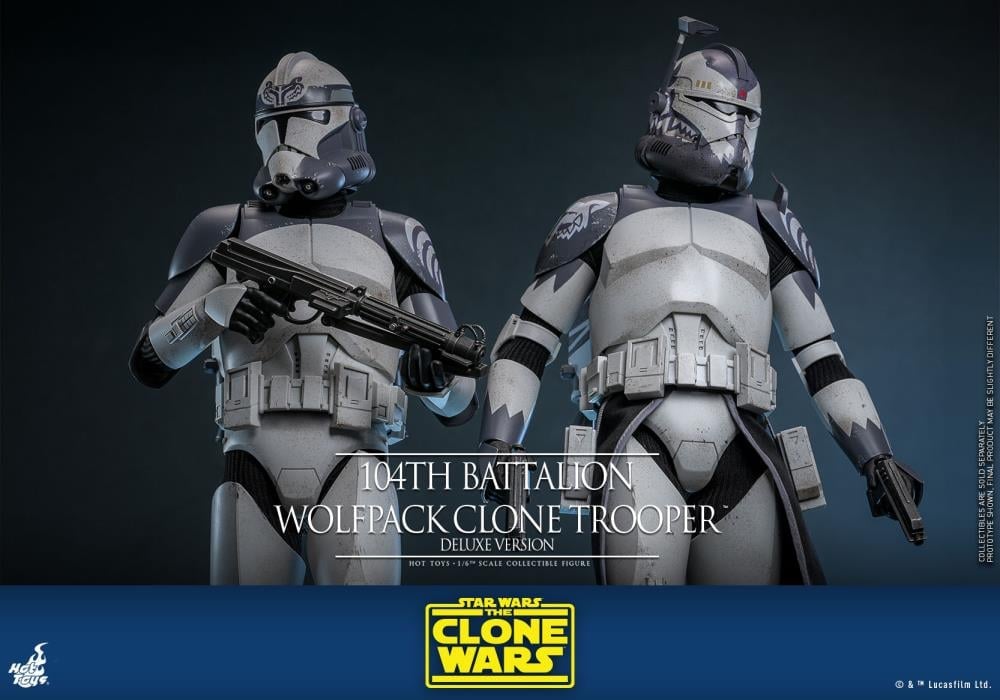 Star Wars: The Clone Wars TMS143 104th Battalion Wolfpack Clone Trooper Deluxe 1/6th Scale Collectible Figure Gallery Image 20