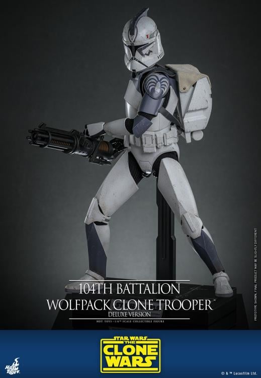 Star Wars: The Clone Wars TMS143 104th Battalion Wolfpack Clone Trooper Deluxe 1/6th Scale Collectible Figure Gallery Image 11