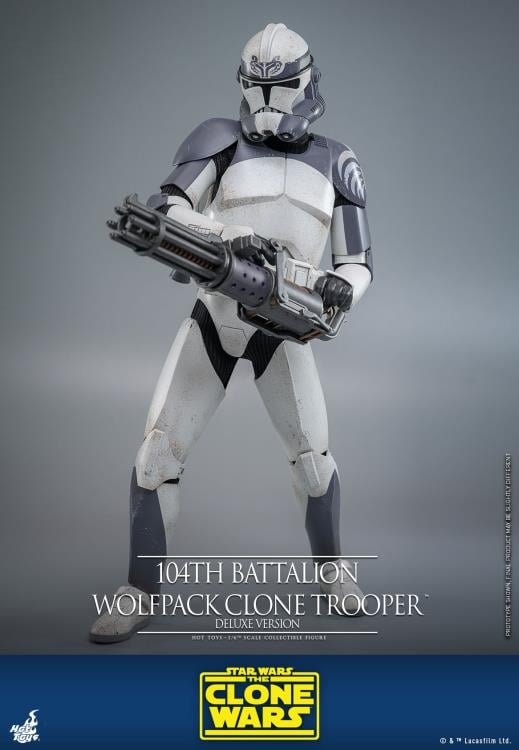 Star Wars: The Clone Wars TMS143 104th Battalion Wolfpack Clone Trooper Deluxe 1/6th Scale Collectible Figure Gallery Image 13