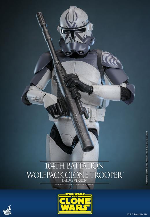 Star Wars: The Clone Wars TMS143 104th Battalion Wolfpack Clone Trooper Deluxe 1/6th Scale Collectible Figure Gallery Image 15