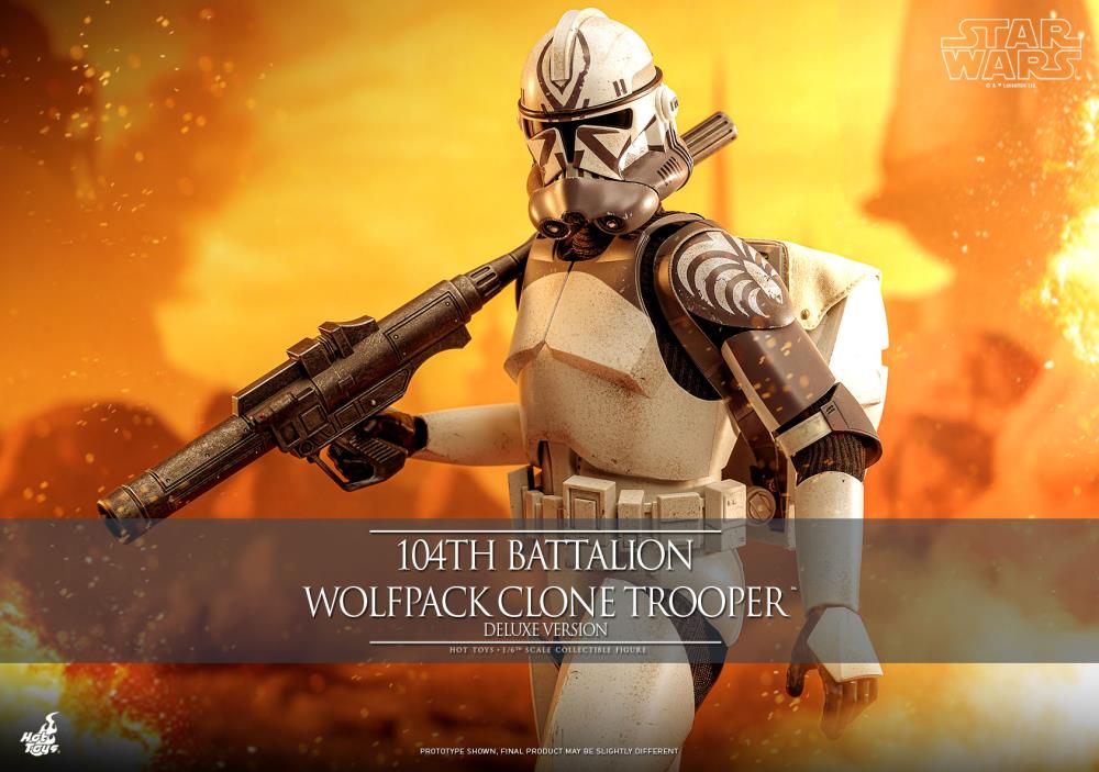 Star Wars: The Clone Wars TMS143 104th Battalion Wolfpack Clone Trooper Deluxe 1/6th Scale Collectible Figure Gallery Image 21