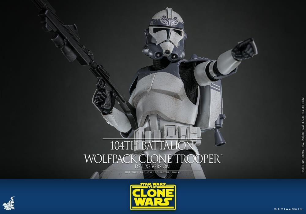 Star Wars: The Clone Wars TMS143 104th Battalion Wolfpack Clone Trooper Deluxe 1/6th Scale Collectible Figure Gallery Image 17