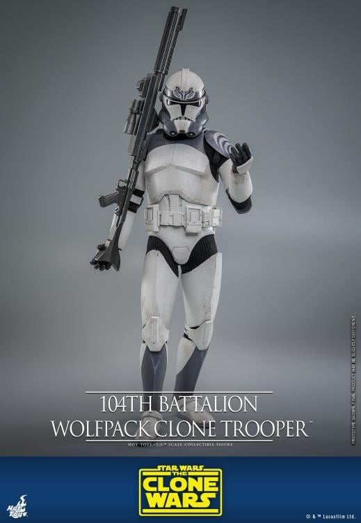 Star Wars: The Clone Wars TMS143 104th Battalion Wolfpack Clone Trooper Deluxe 1/6th Scale Collectible Figure Gallery Image 5