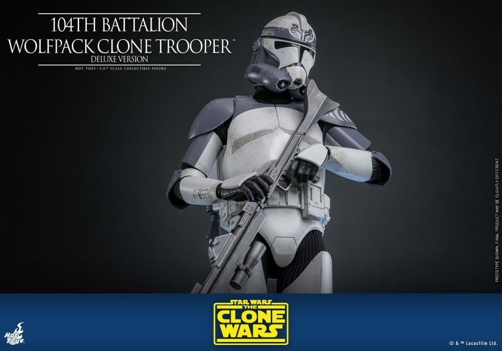 Star Wars: The Clone Wars TMS143 104th Battalion Wolfpack Clone Trooper Deluxe 1/6th Scale Collectible Figure Gallery Image 18