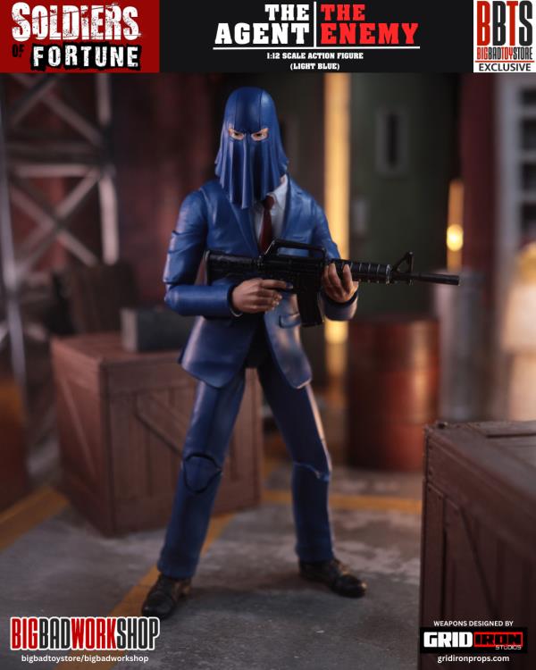 Soldiers of Fortune The Agent/The Enemy (Light Blue) 1/12 Scale Action Figure Gallery Image 6