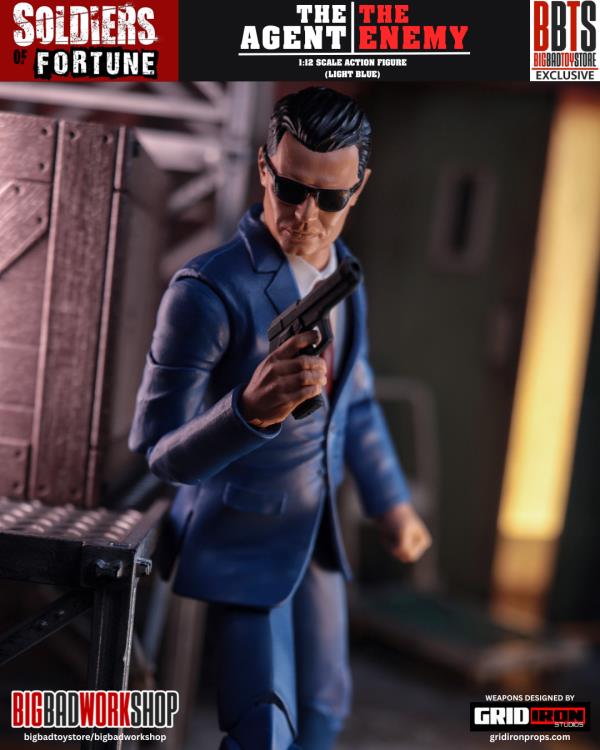 Soldiers of Fortune The Agent/The Enemy (Light Blue) 1/12 Scale Action Figure Gallery Image 7