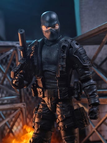 Soldiers of Fortune Close Combat Operative (Black Camo) 1/12 Scale Action Figure Gallery Image 2