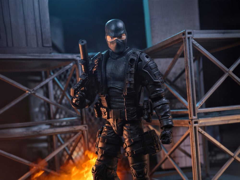 Soldiers of Fortune Close Combat Operative (Black Camo) 1/12 Scale Action Figure Gallery Image 1