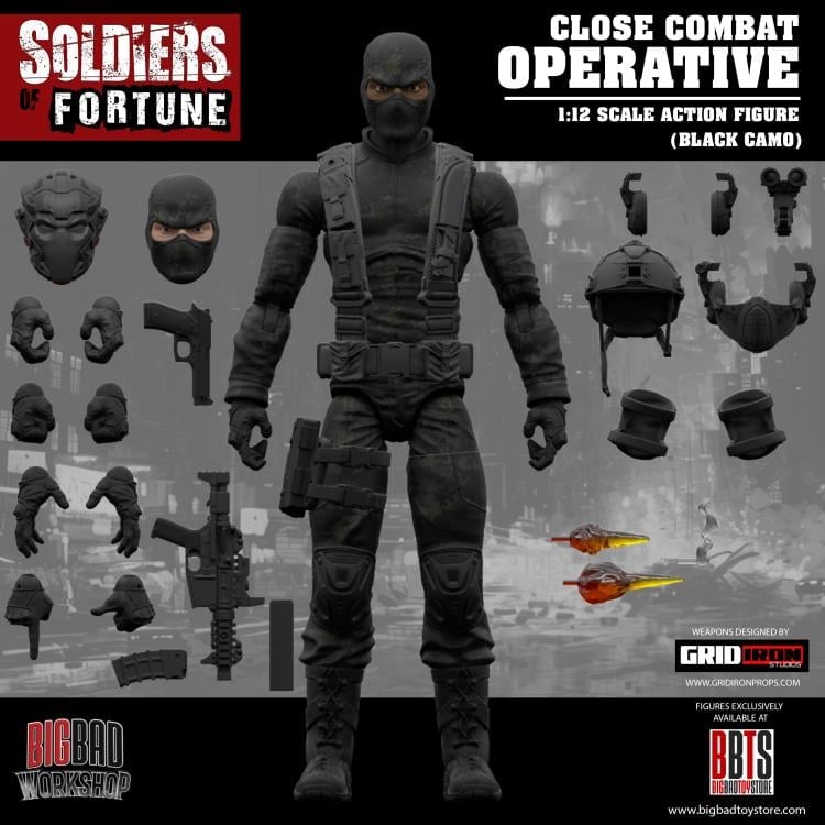 Soldiers of Fortune Set of Six 1/12 Scale Action Figures (with Bonus Figure) Gallery Image 36