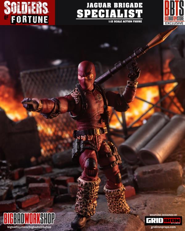 Soldiers of Fortune Set of Six 1/12 Scale Action Figures (with Bonus Figure) Gallery Image 7