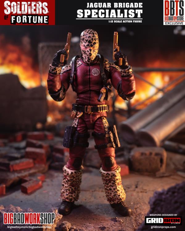 Soldiers of Fortune Set of Six 1/12 Scale Action Figures (with Bonus Figure) Gallery Image 3