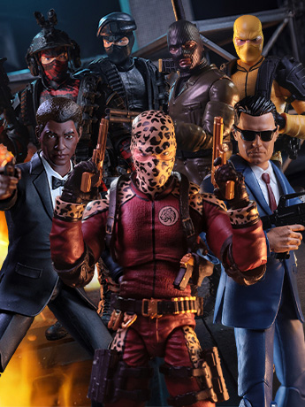 Soldiers of Fortune Set of Six 1/12 Scale Action Figures (with Bonus Figure) Gallery Image 2