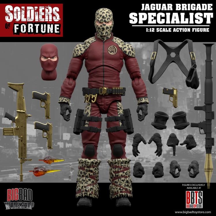 Soldiers of Fortune Set of Six 1/12 Scale Action Figures (with Bonus Figure) Gallery Image 10