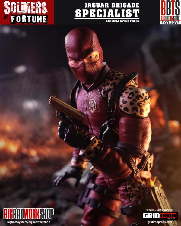 Soldiers of Fortune Set of Six 1/12 Scale Action Figures (with Bonus Figure) Gallery Image 9